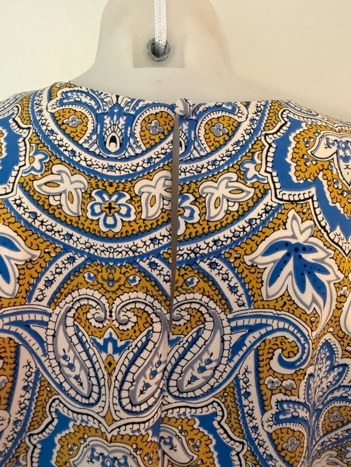 Robe courte mango bleue jaune et blanche - photo numéro 7