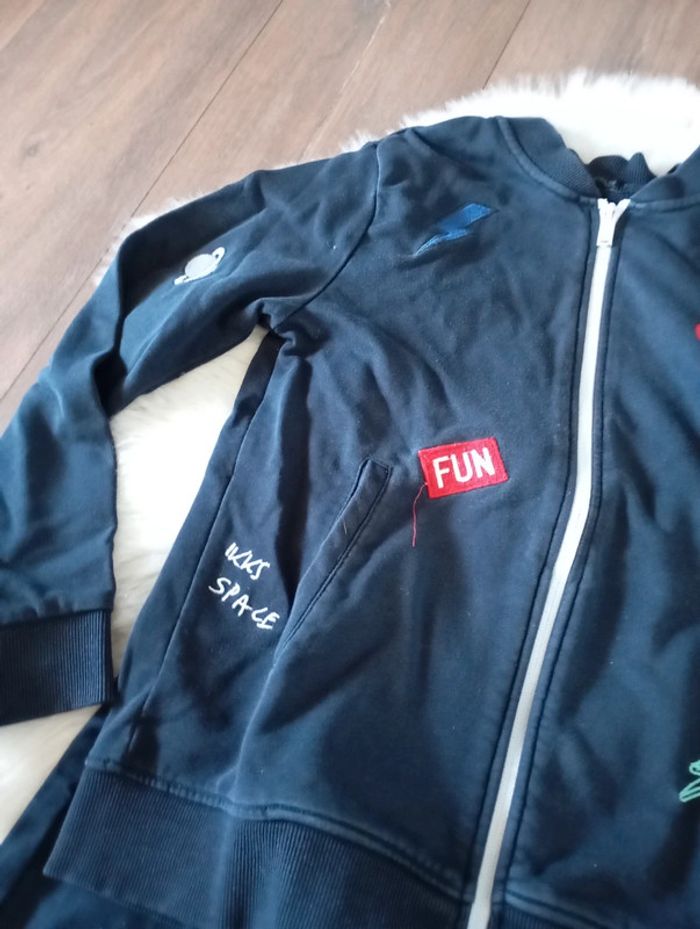Veste IKKS 🧥 sweat mixte marine 12 ans + pantalon in extenso 10 ans - photo numéro 4