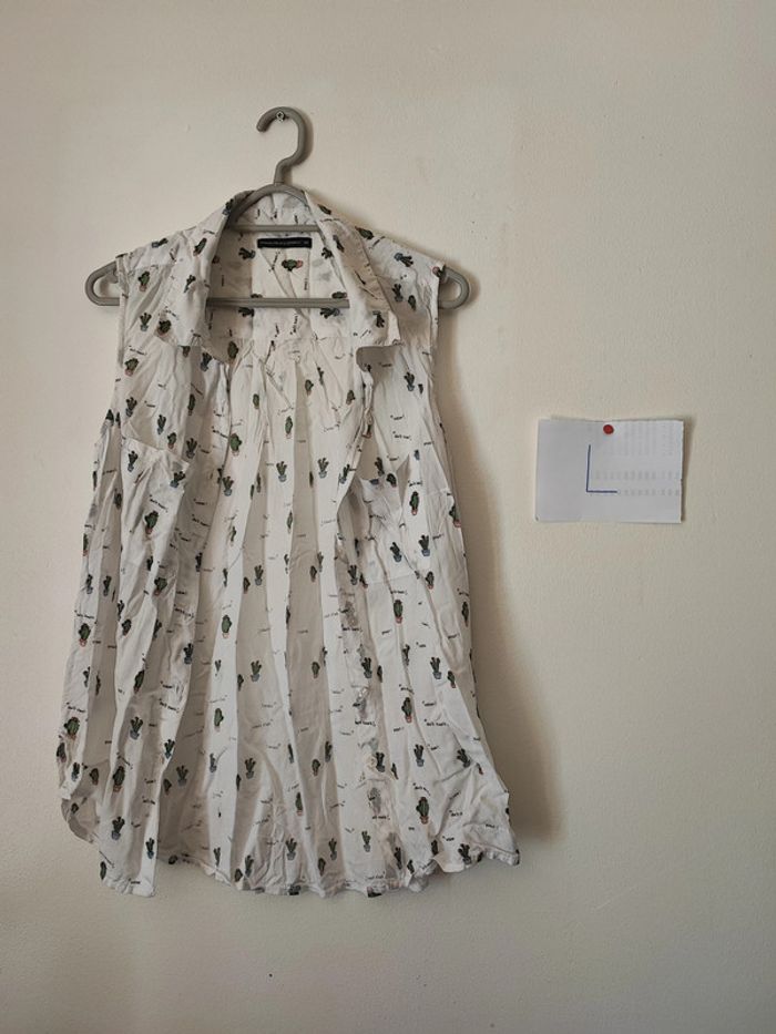 23 – Chemise sans manches imprimé cactus – Fraîche & funky 🌵 - photo numéro 2