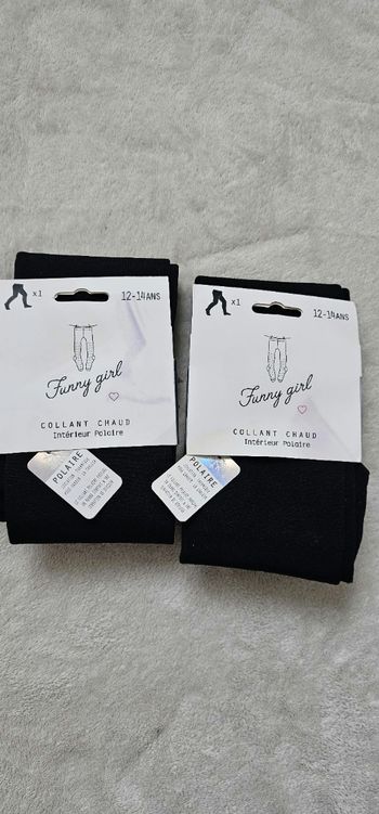 Collant chaud fille 12-14 ans - Intérieur polaire ultra-doux