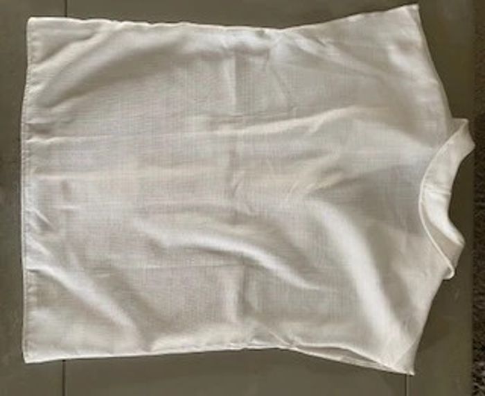 Chemise blouse blanche en lin et coton taille 38 / 40 - photo numéro 11