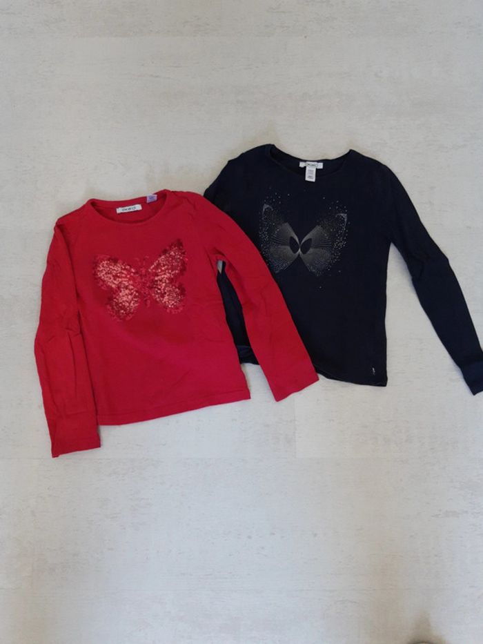 2 tee shirt papillon 6 ans