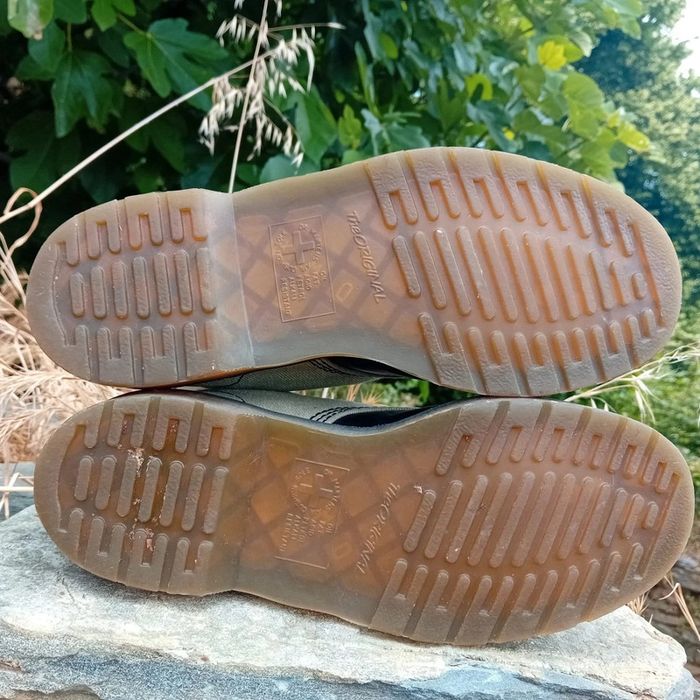 Dr. Martens cuir et toile beige modèle rare 42 - photo numéro 8