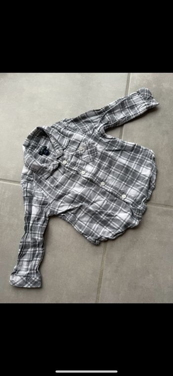 Chemise à carreaux grise Kiabi 18 mois