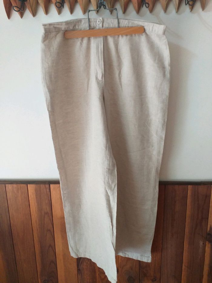 Pantalon droit crème