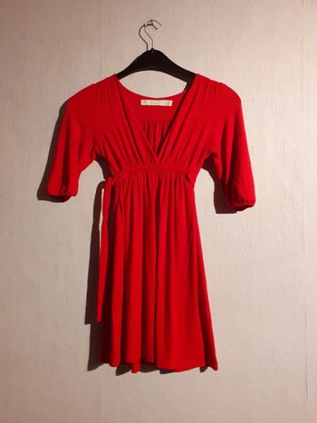 Blouse rouge mi longue S