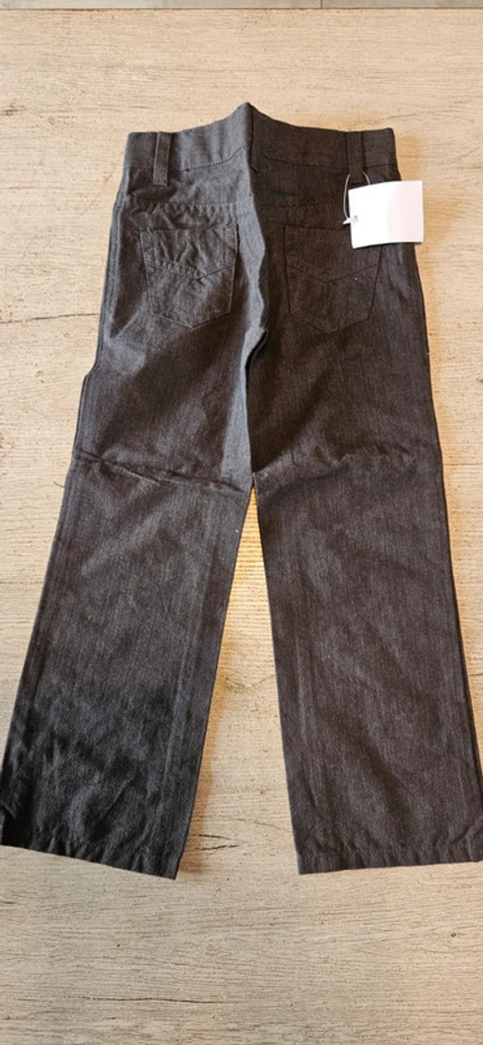 Pantalon classique droit gris très fonce, ajustable à la taille, Buissonnière, 4 ans, neuf - photo numéro 9