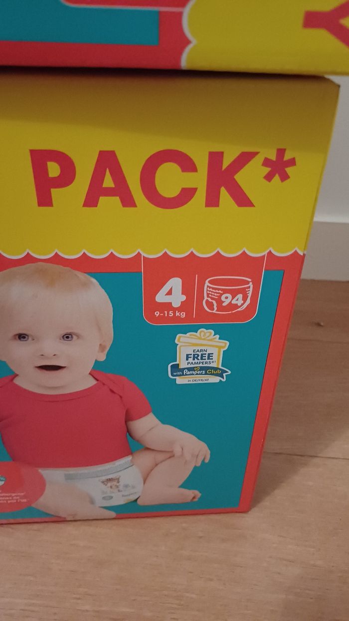 2 carton de couche pampers baby dry pants taille 4 - photo numéro 2