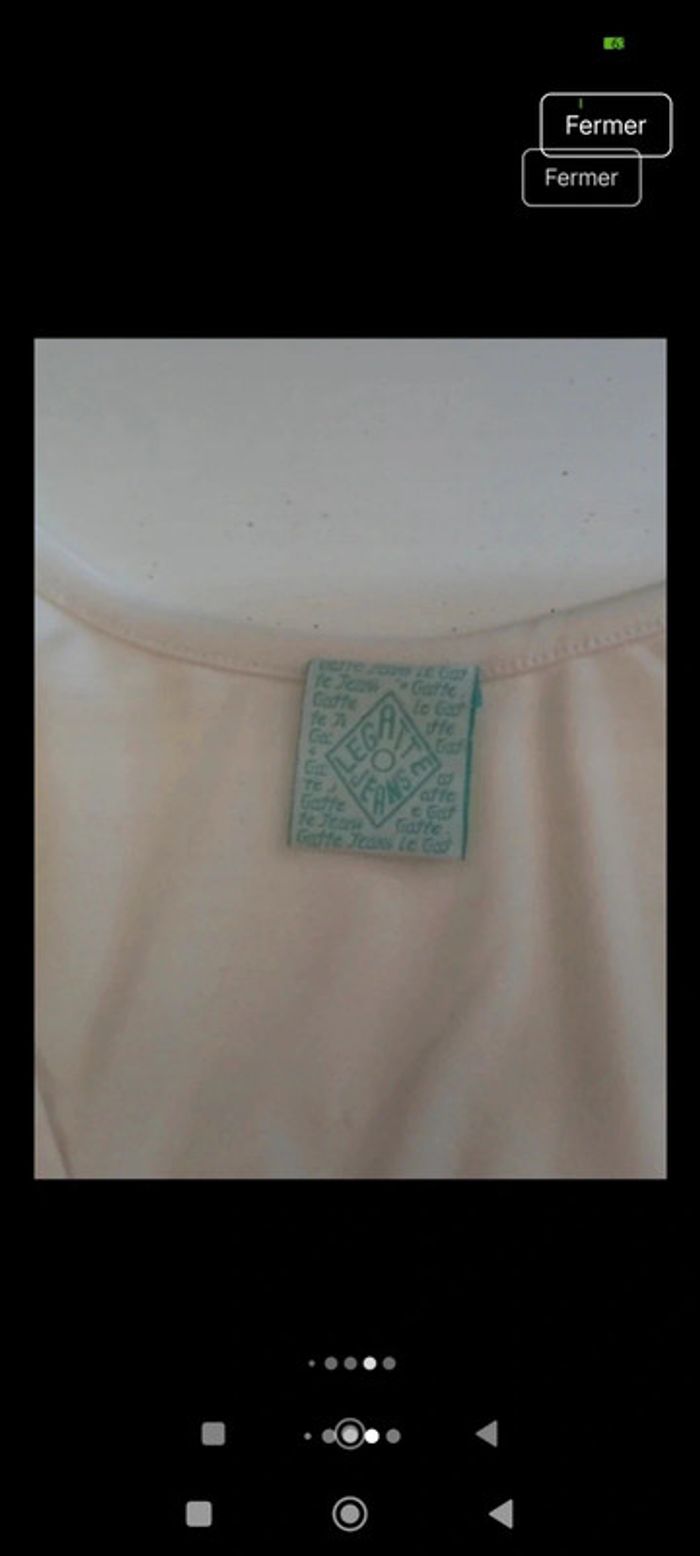 Tunique débardeur femme Legatte jeans taille 38 rétro vintage - photo numéro 5