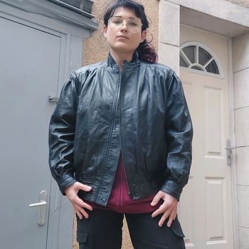 Magnifique veste 80s cuir véritable 38