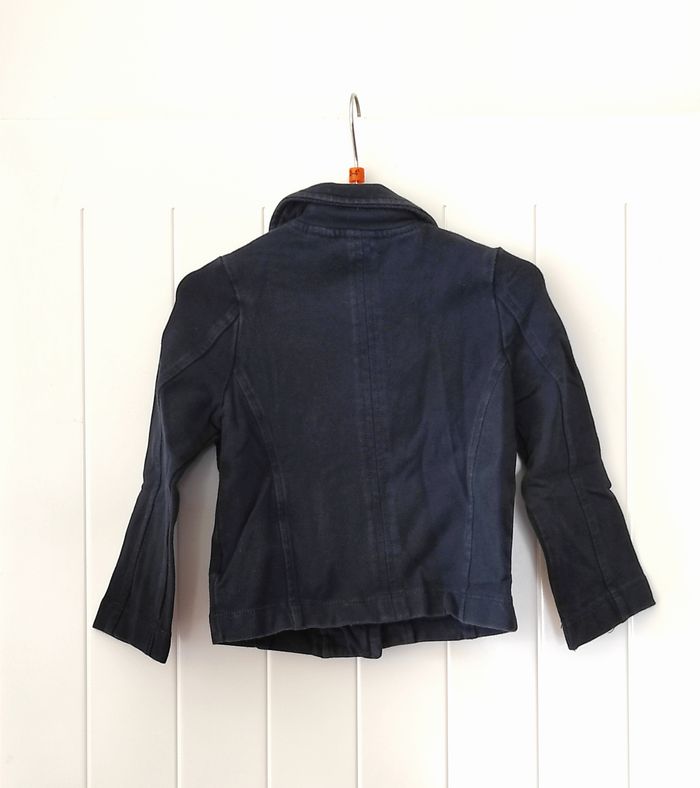 🧥 Veste type perfecto fille – 24 mois / petit 3 ans – Marine - photo numéro 4