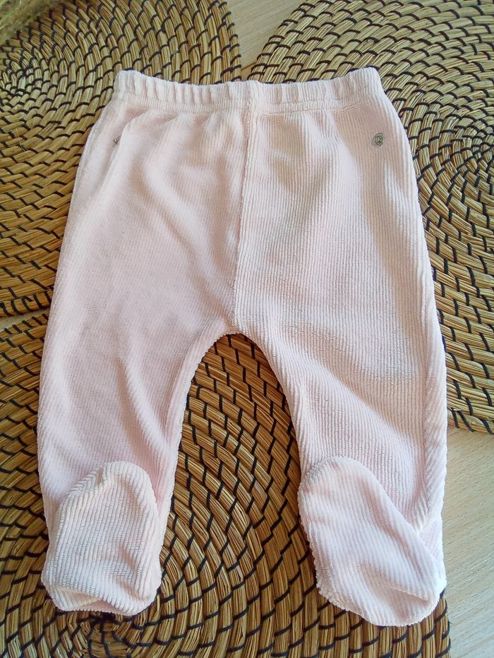 Babygro rose 2 pièces en velours Grain de Blé 3 mois - photo numéro 4
