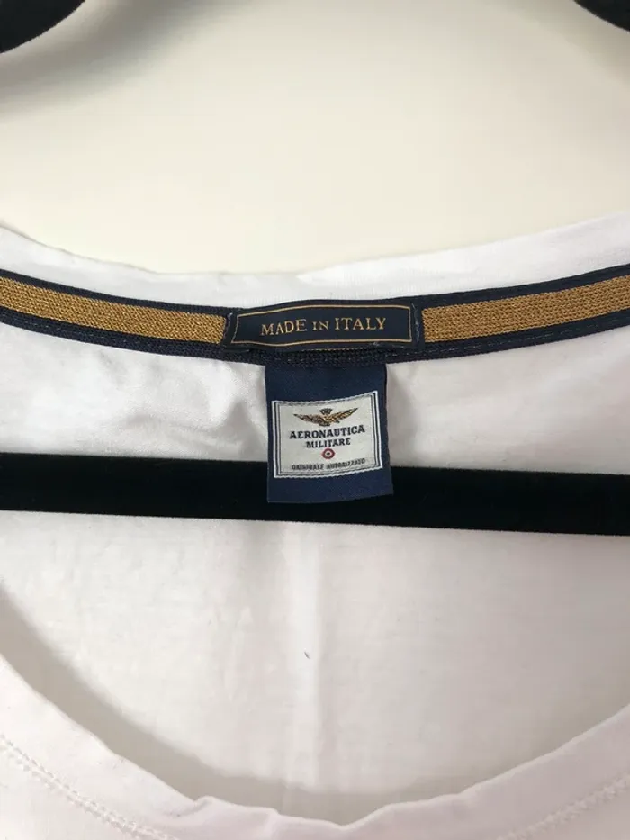 Débardeur blanc à strass Aeronautica Militare taille S - photo numéro 2
