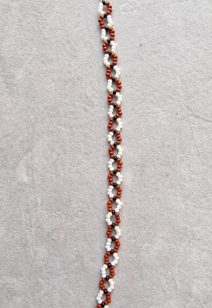 Bracelet marron et blanc - photo numéro 2