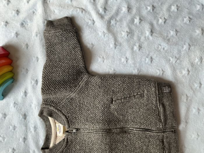 gilet zippé gris très chaud 3 mois tape à l'oeil - photo numéro 5