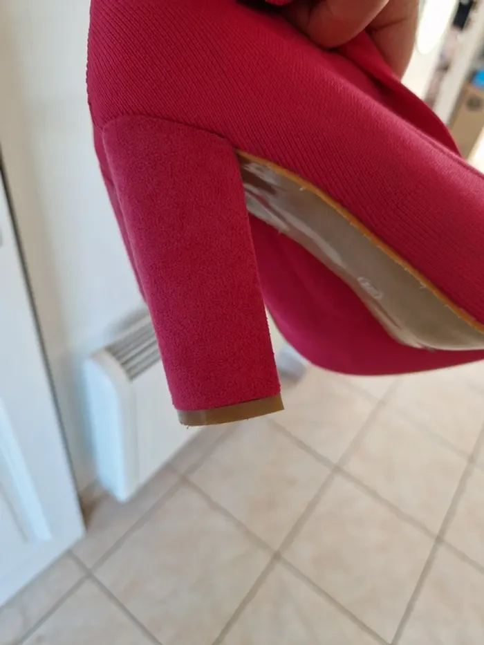 Bottines à talons taille 39 rose cuccoo - photo numéro 3