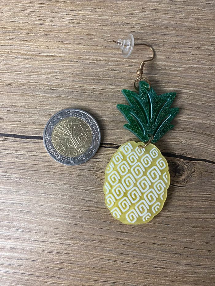 Boucles d oreilles acrylique ananas - photo numéro 5