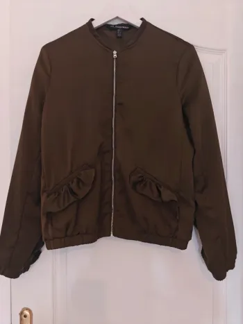 Veste satinée kaki