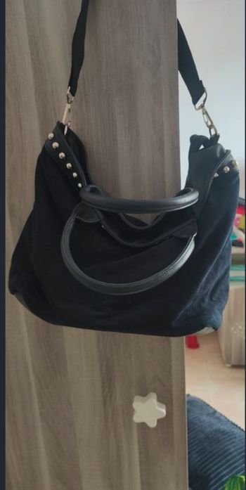 Sac à main daim bleu