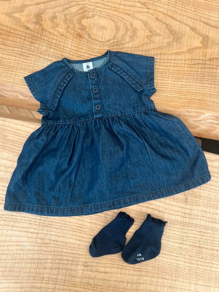 Lot vêtements été 3 mois robes chaussettes chaussons bandeau petit bateau Jacadi Liberty - photo numéro 5