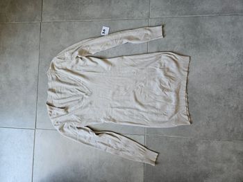 Pull long beige femme taille 36