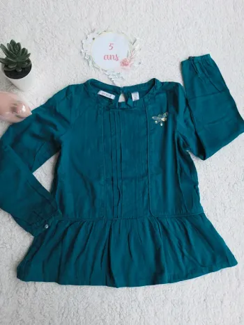 Blouse bleue canard