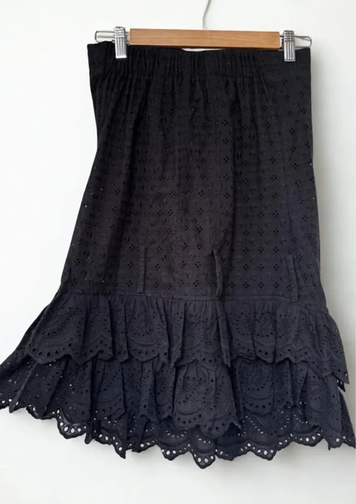 Top bustier noir broderie anglaise Miss June – Taille M - photo numéro 6
