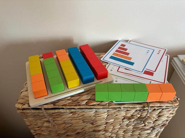 Plaque et briques en bois