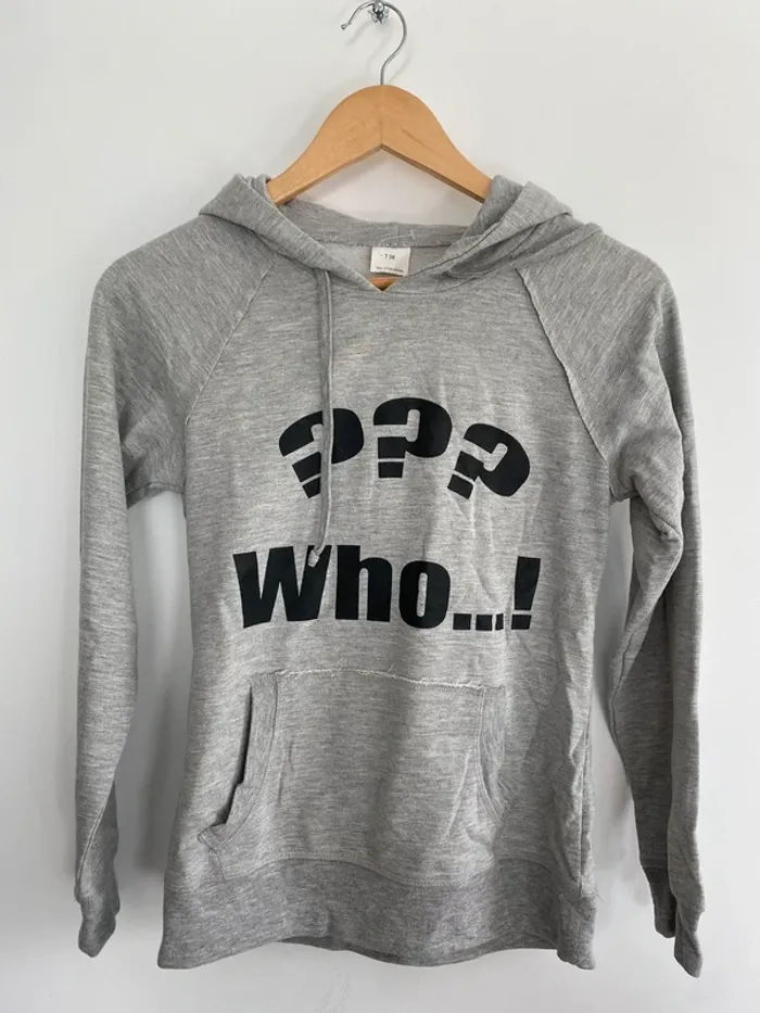 Sweat gris écriture Taille 38