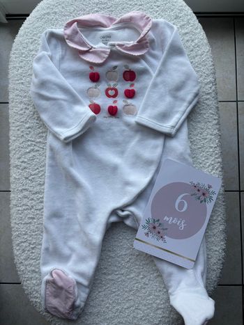 Pyjama à col fille 6 mois obaïbi