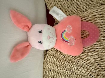 Gipsy Doudou Anneau de Dentition Lapin Rainbow
