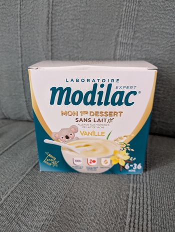 Mon 1er dessert sans lait Modilac