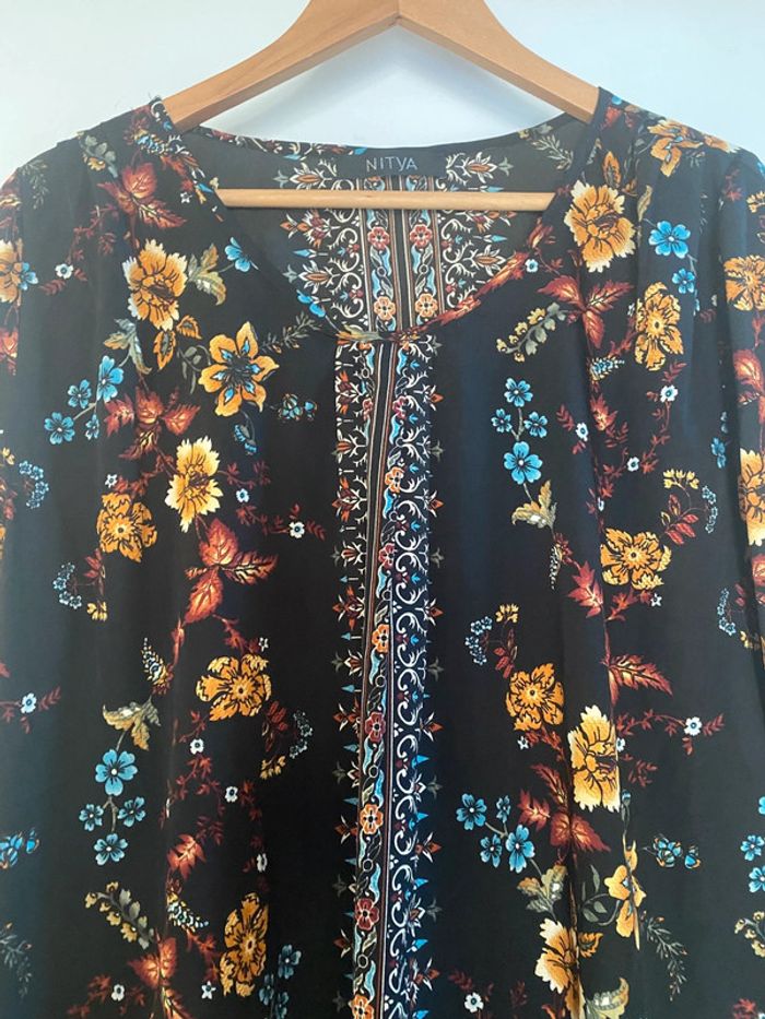 Très jolie robe courte tunique Nitya taille L état neuf - photo numéro 3