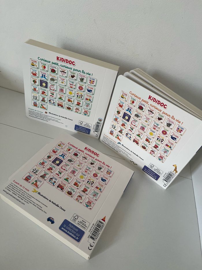 Lot 3 livres imagiers bébé KIDDOC - nathan - photo numéro 2