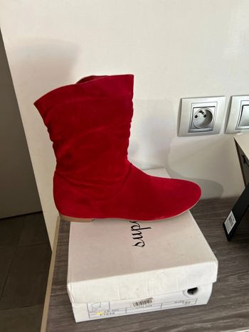 Bottines rouge bordeaux 37