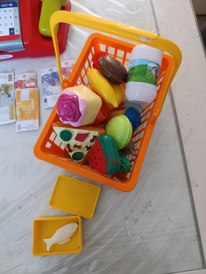 Lot jouets caisse dinette panier - photo numéro 4