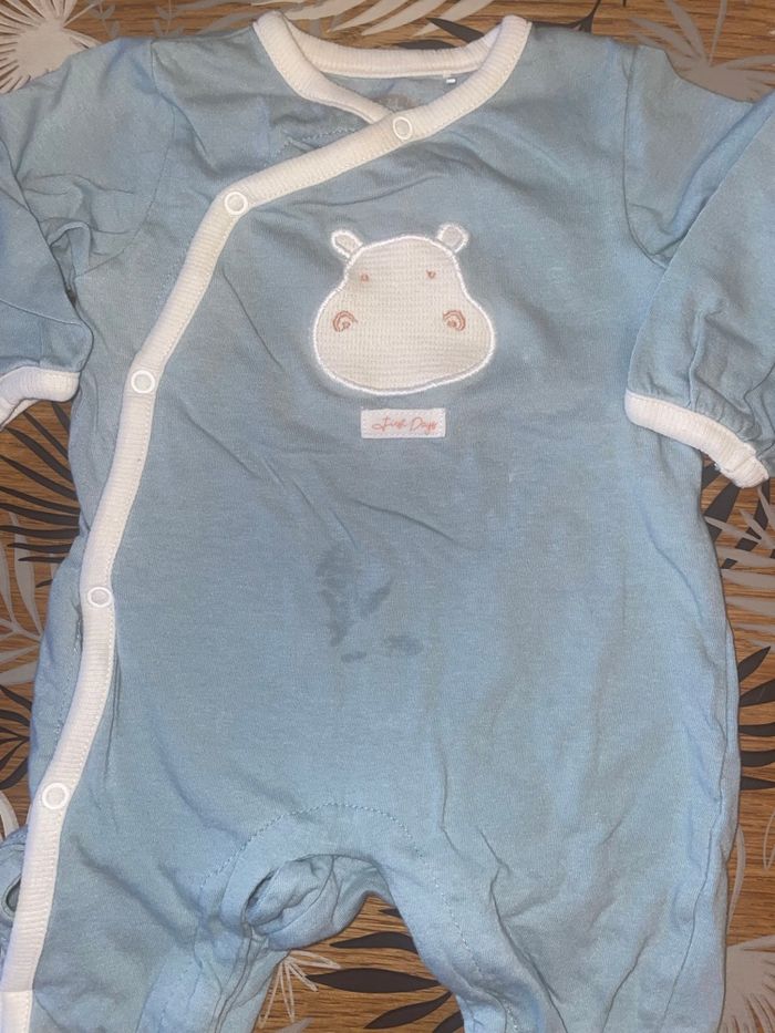 Lot de 2 pyjamas en coton ouverture avant orchestra bb 3 mois - photo numéro 2