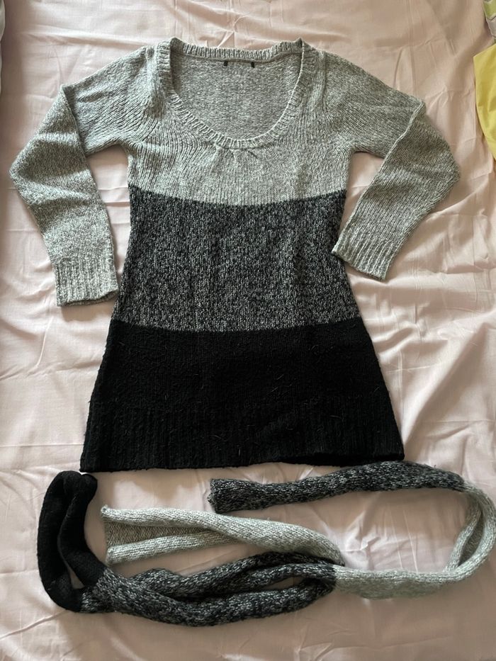 Robe pull + tour de cou et/ou ceinture - photo numéro 9