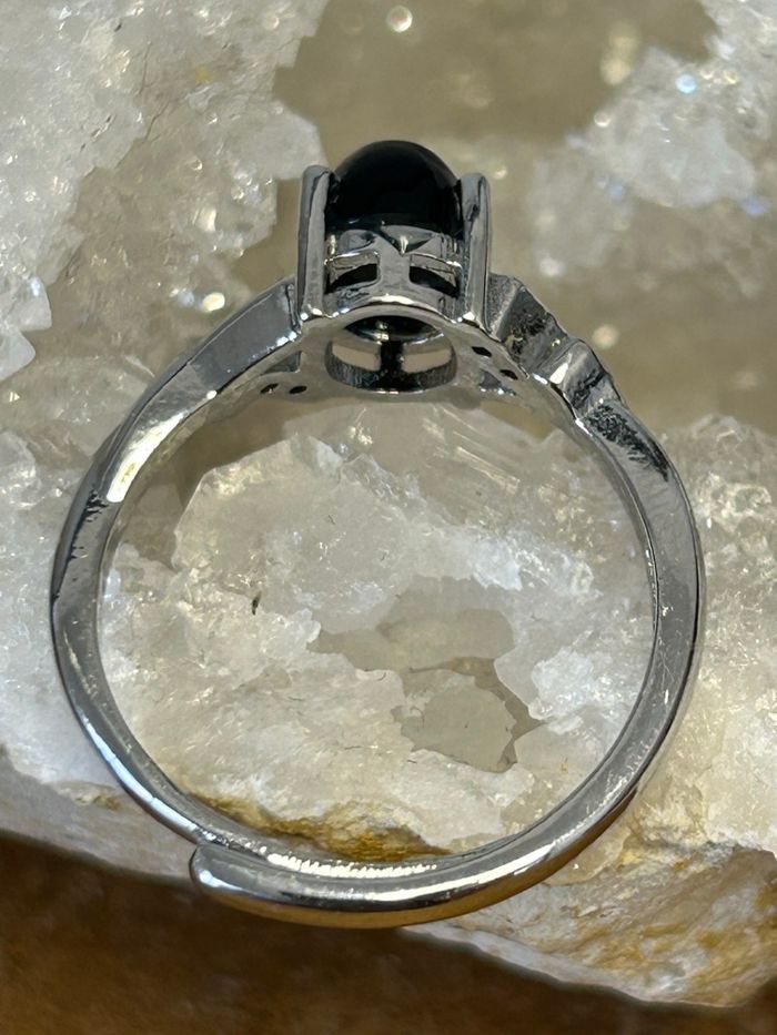 Bague réglable en Onyx noir – Force et protection - photo numéro 7