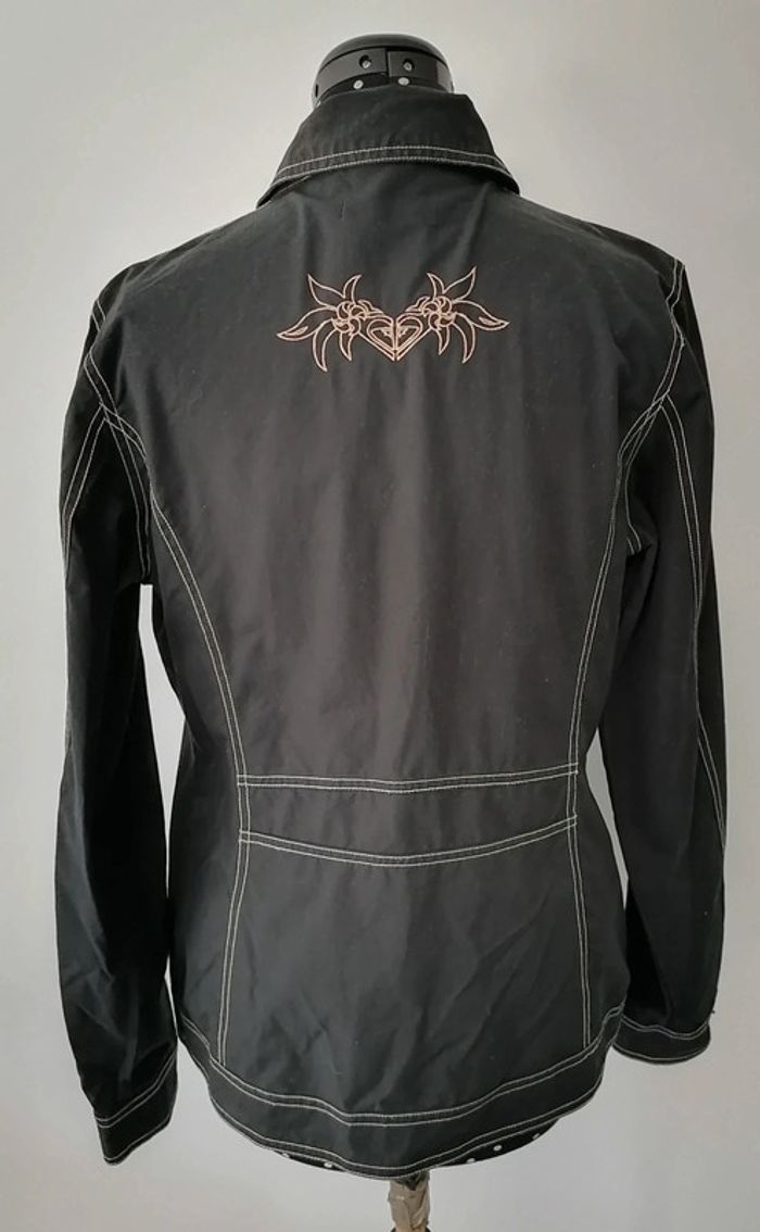 Veste / blazer noir broderie beige Taille XXL Quiksilver - photo numéro 5