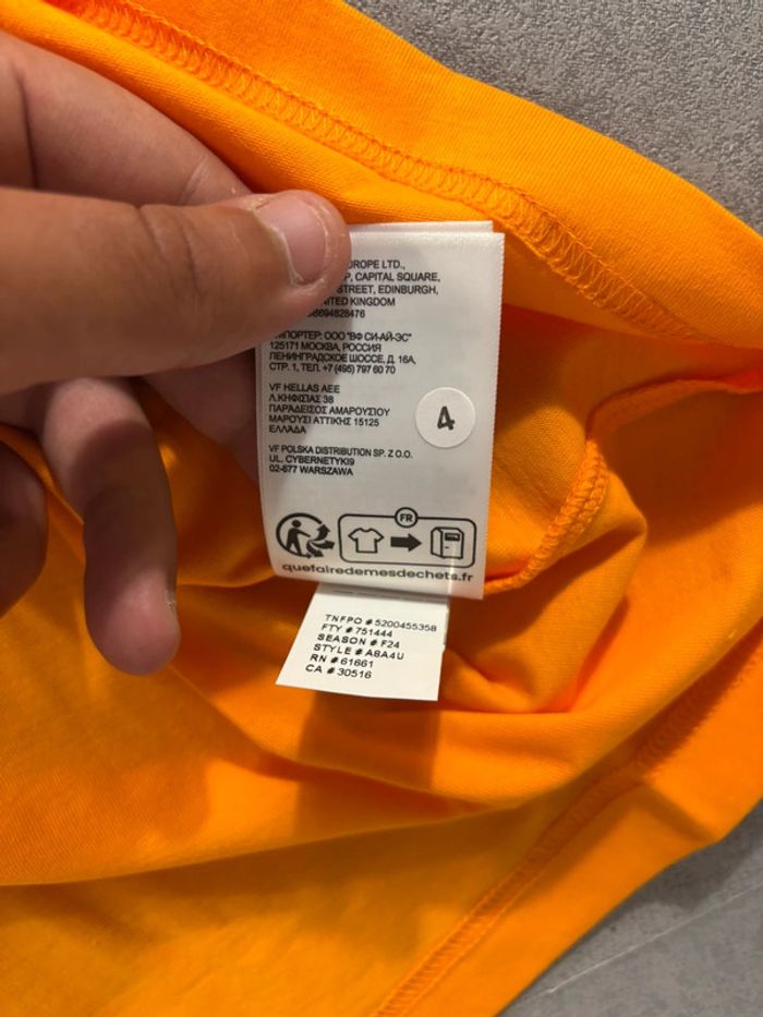 T-shirt The north Face Box Orange et Gris Taille S Neuf avec étiquette - photo numéro 5
