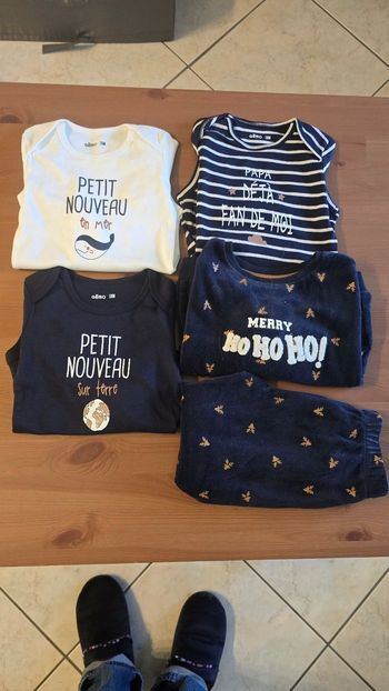 🤩 LOT :  bodies ml et pyjama 36mois /3ans garçon 💙🥰
