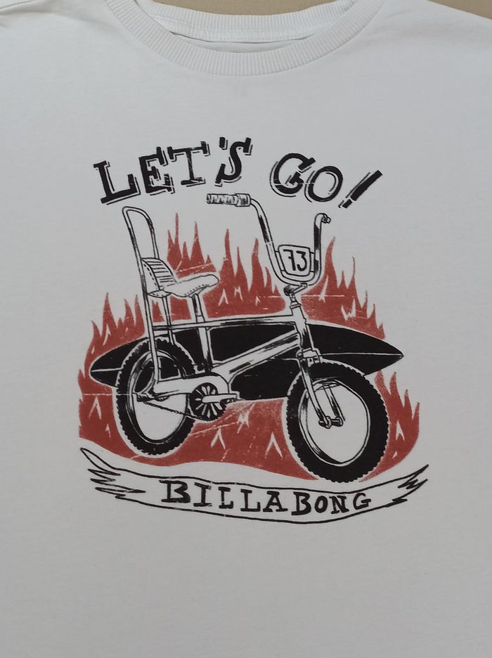 👕 Tee-shirt garçon 12 ans – Billabong – Imprimé "Old School Biker" - photo numéro 5