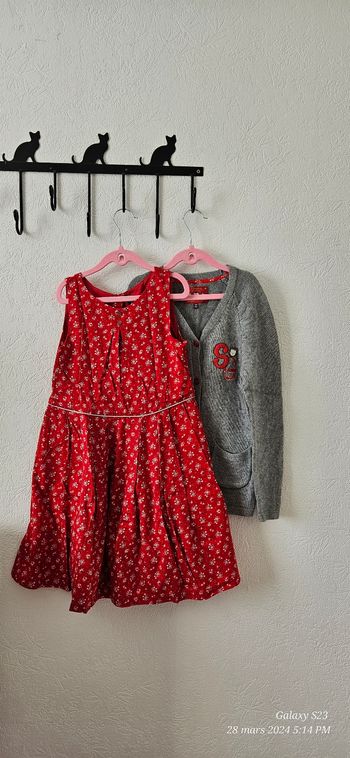 Robe et gilet assorti