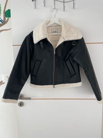 Veste perfecto noir/fourrure XS Pimkie