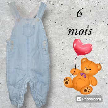 Salopette jeans bébé garçon 6 mois