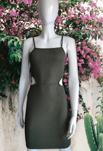 Robe côtelé kaki