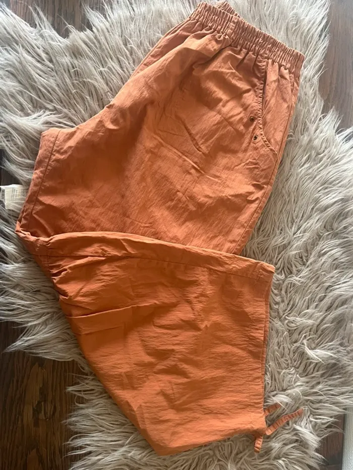 Pantalon large taille 3 orange rouille Neslay Coton