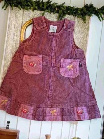 Robe en velours 🌹 12  mois🌹  rose