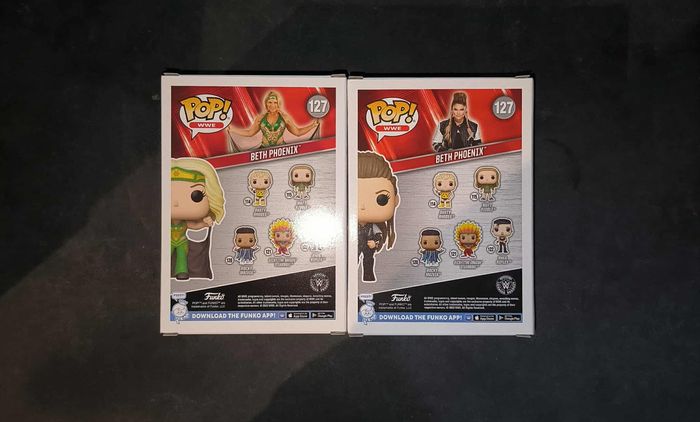 Lot 2 Figurines Funko Pop / Beth Phoenix 127 / Catch WWE (1Normal+1Chase) - photo numéro 2
